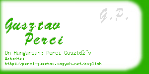 gusztav perci business card